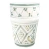 Chabi Chic Bougie Tasse Vert Amande Et Or à La Fleur D'oranger H9cm - Beldi Empreinte
