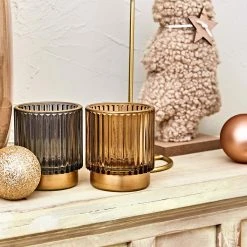 Côté Table Photophore (lot D 2) En Verre Fumé Et Ambre - Aylo -SEMA DESIGN Boutique 6d828 amb pao noel fds 25516 scaled