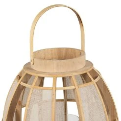 SEMA DESIGN Lanterne Tissu Cordey Naturel Lin D35cm -SEMA DESIGN Boutique 74875 DET02 WEB