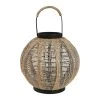 SEMA DESIGN Lanterne Solor Naturel Et Noir D30cm