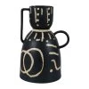 SEMA DESIGN Vase Visage Arty Noir Et Ivoire 10X18Xh30Cm En Gres