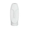 SEMA DESIGN Vase Face Blanc 10X9.5Xh24Cm Gres