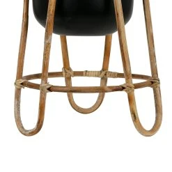SEMA DESIGN Cache Pot En Rotin Et Fer Noir D32cm -SEMA DESIGN Boutique 75461 DET02 WEB