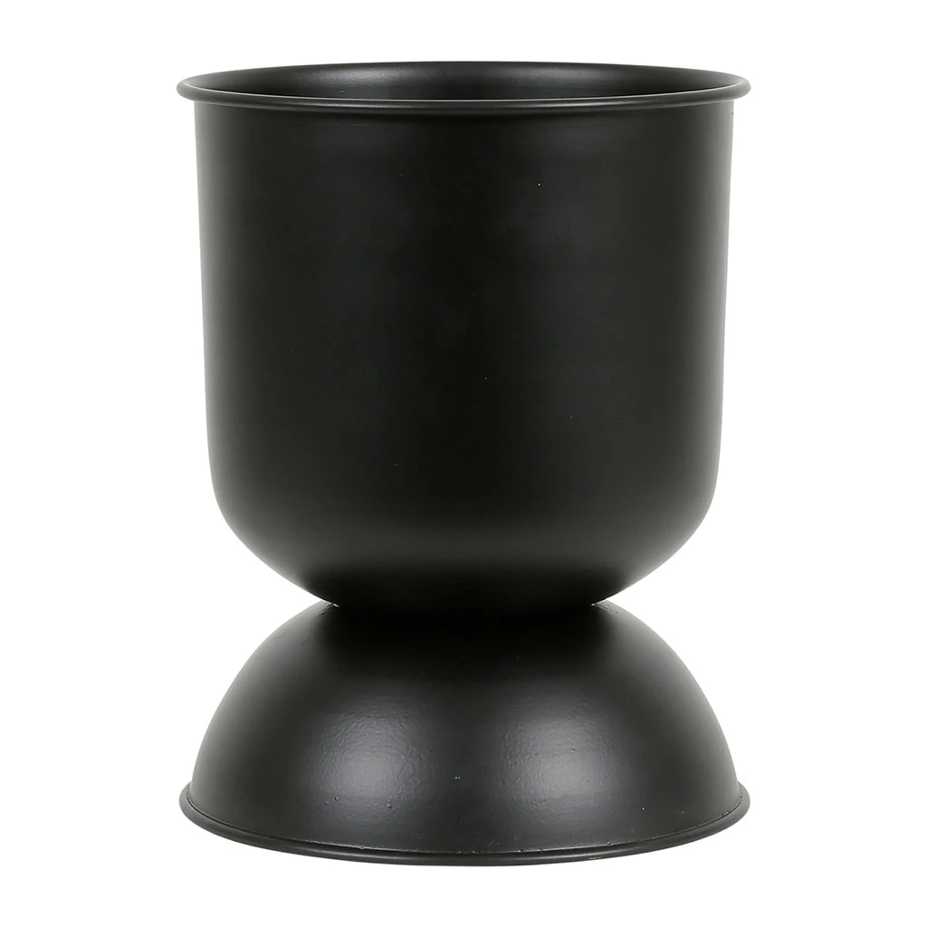 SEMA DESIGN Cache Pot Visag-Arty Noir D25cm 1 SEMA DESIGN Cache Pot Visag-Arty Noir D25cm