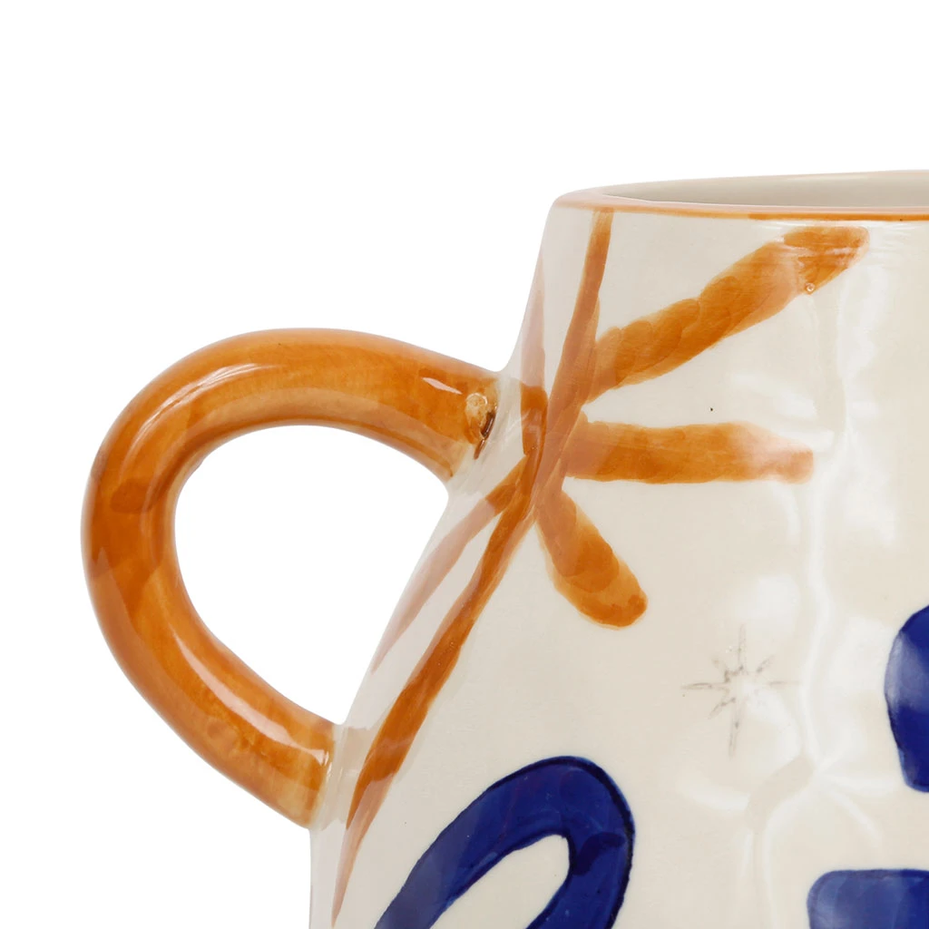 SEMA DESIGN Vase Visionnary Indigo Et Terracotta 25x16xh20cm En Gres 2 SEMA DESIGN Vase Visionnary Indigo Et Terracotta 25x16xh20cm En Gres – Image 2