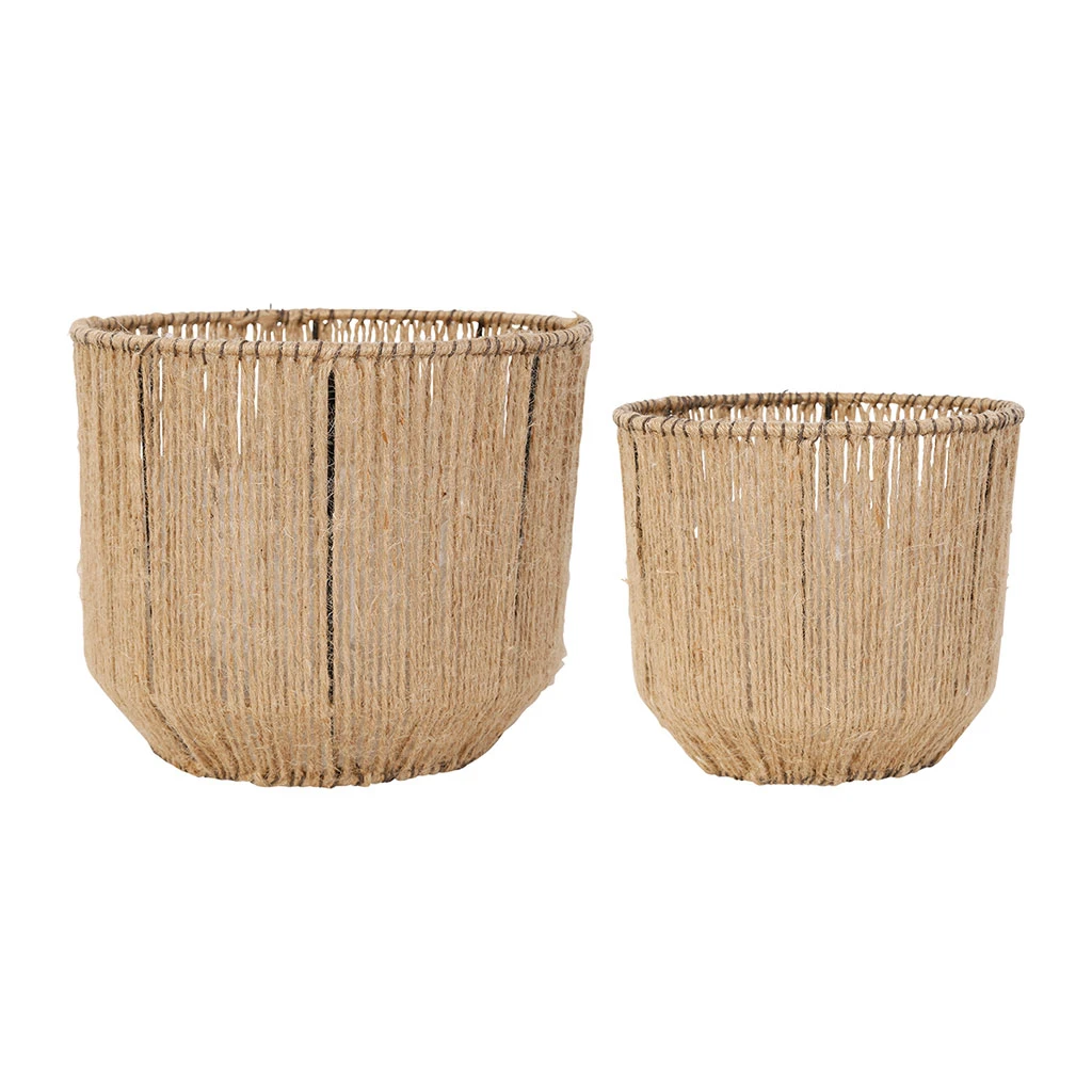 SEMA DESIGN Cache Pot (lot De 2) Corde Naturel En Jute 1 SEMA DESIGN Cache Pot (lot De 2) Corde Naturel En Jute