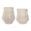 SEMA DESIGN Lanterne X2 Corde Creme Nature D30xh37 Et D17.5xh20cm