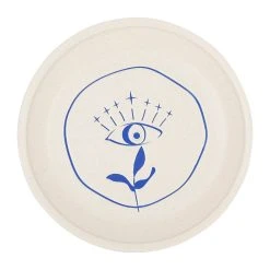 SEMA DESIGN Vide Poche Visionnary Creme Et Indigo D17.5cm En Gres