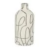 SEMA DESIGN Vase Ligne Blanc Casse D12xh25cm Gres