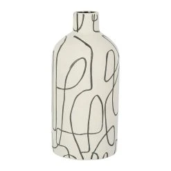 SEMA DESIGN Vase Ligne Blanc Casse D12xh25cm Gres