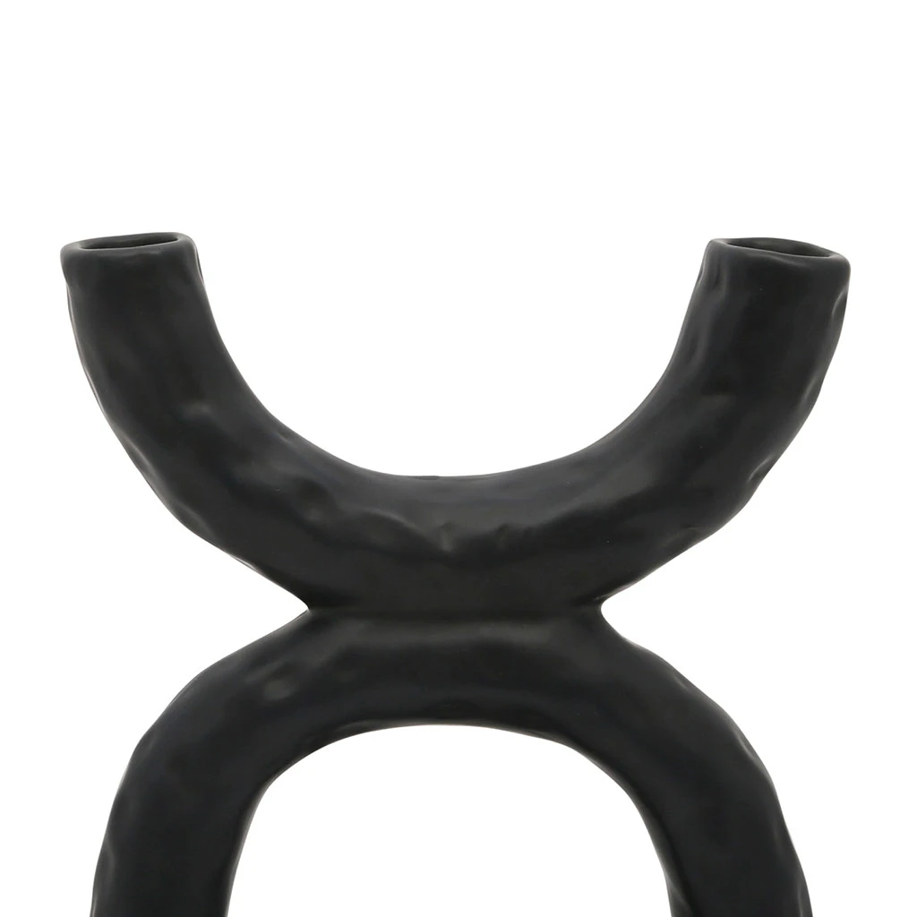 SEMA DESIGN Vase En Dolomite Noir H20cm -arty Folk 2 SEMA DESIGN Vase En Dolomite Noir H20cm -arty Folk – Image 2