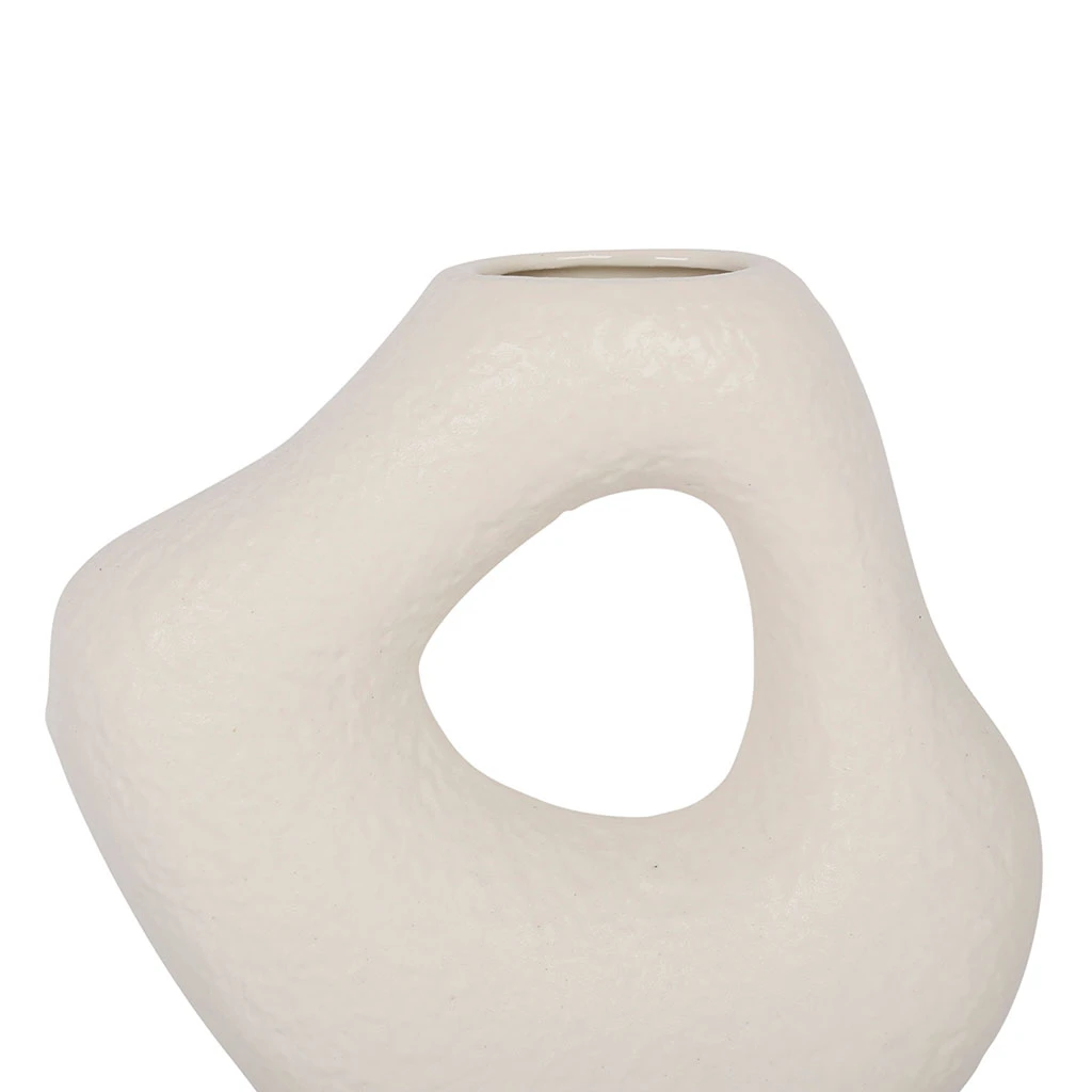 SEMA DESIGN Vase En Dolomite Blanc H21cm - Arty Folk 2 SEMA DESIGN Vase En Dolomite Blanc H21cm - Arty Folk – Image 2