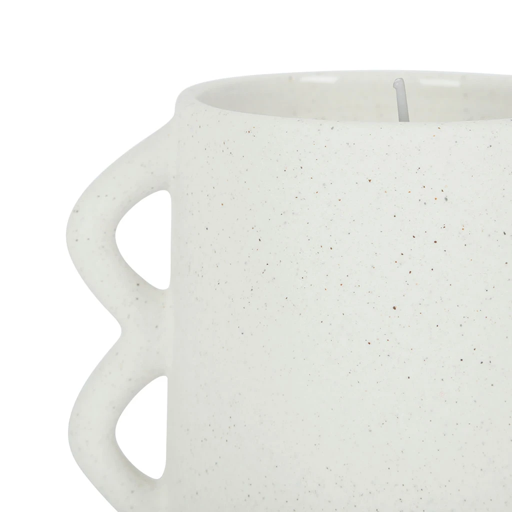 SEMA DESIGN Bougie Senteur Flora En Grès Blanc Cassé 3 SEMA DESIGN Bougie Senteur Flora En Grès Blanc Cassé – Image 3