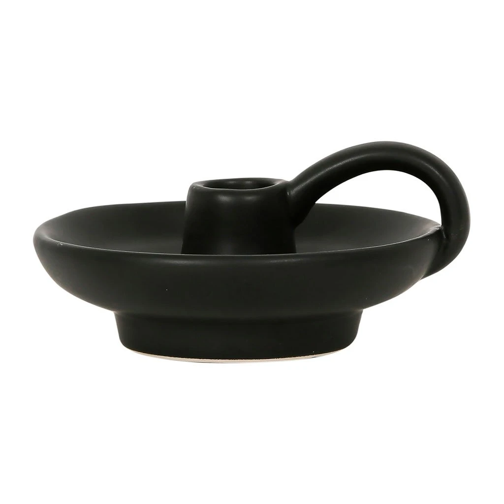 SEMA DESIGN Bougeoir En Dolomite Noir - Arty Folk 1 SEMA DESIGN Bougeoir En Dolomite Noir - Arty Folk