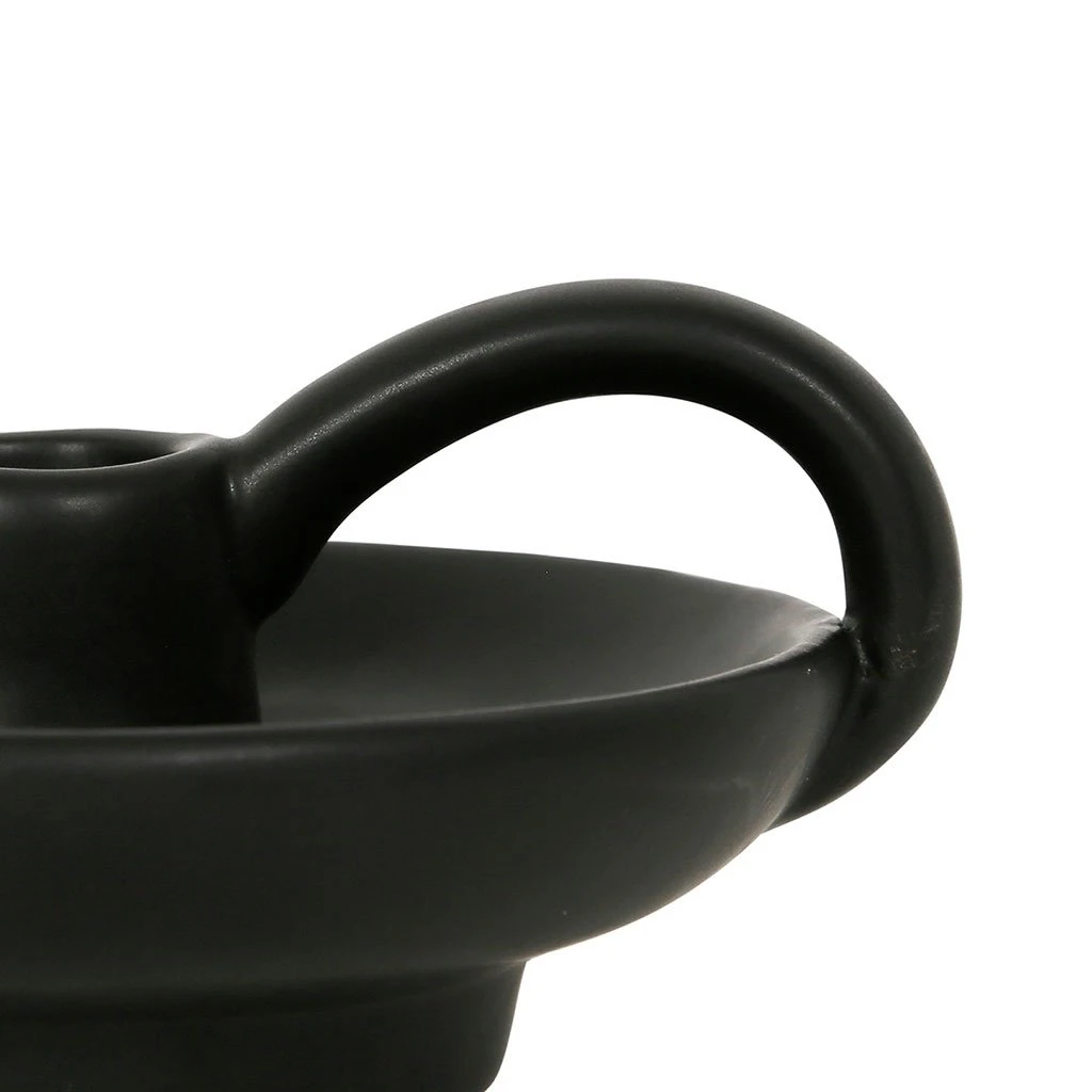 SEMA DESIGN Bougeoir En Dolomite Noir - Arty Folk 2 SEMA DESIGN Bougeoir En Dolomite Noir - Arty Folk – Image 2