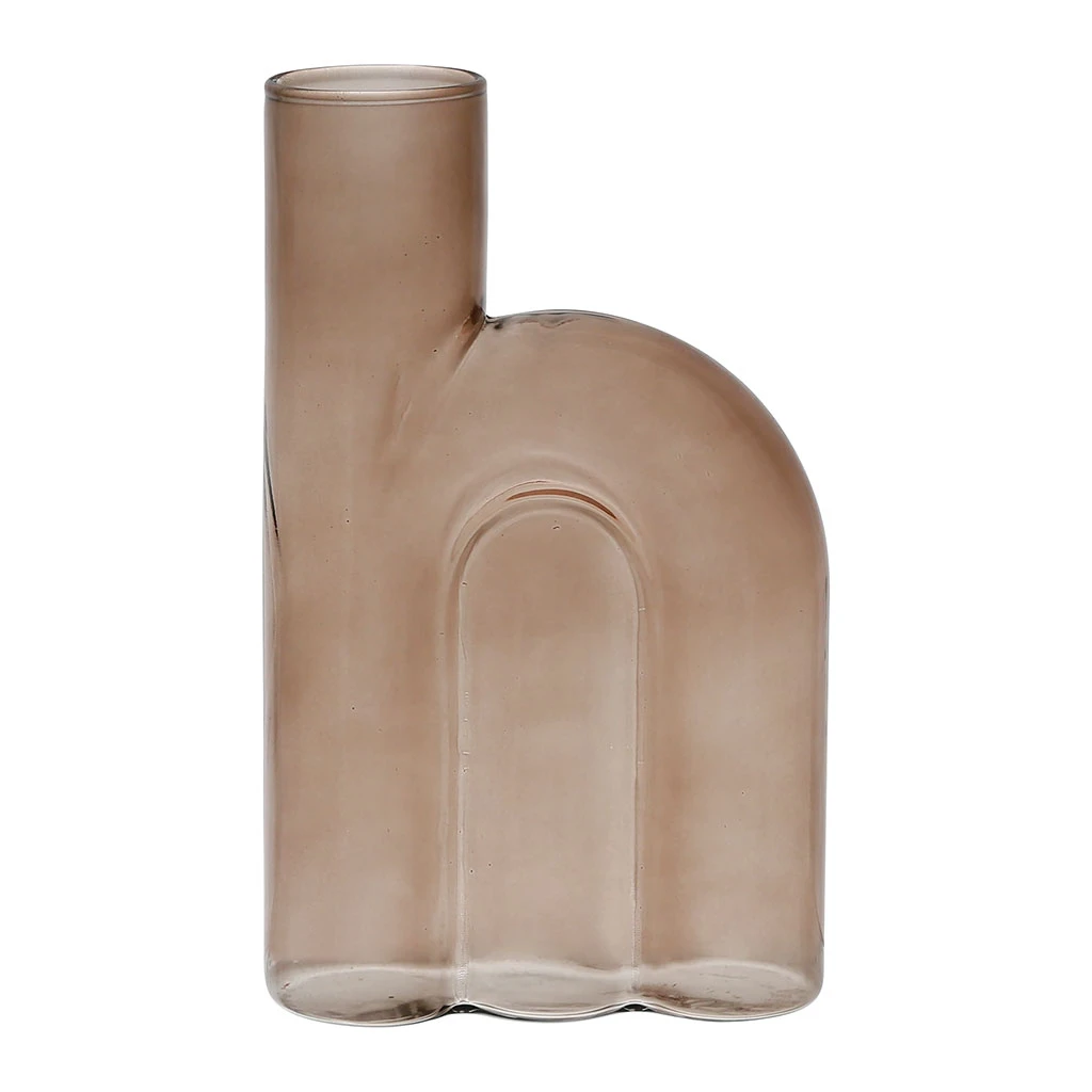 SEMA DESIGN Vase Soliflore Fumé En Verre - Blue Sand 1 SEMA DESIGN Vase Soliflore Fumé En Verre - Blue Sand