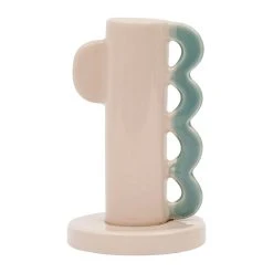 SEMA DESIGN Bougeoir Nude Et Vert En Grès - Funny