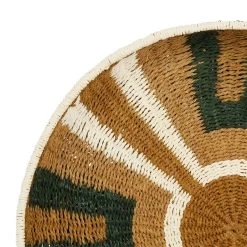 SEMA DESIGN Deco Murale Ronde Panier X3 Brun, écru Et Vert En Corde - Terre Brulee -SEMA DESIGN Boutique 77032 DET03 WEB