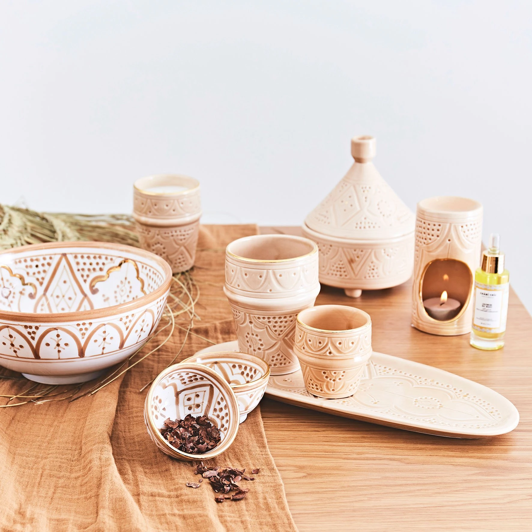 Chabi Chic Boite à Tajine Sable Or D14xh17cm - Empreinte 3 Chabi Chic Boite à Tajine Sable Or D14xh17cm - Empreinte – Image 3